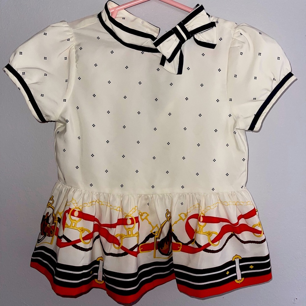 Janie and Jack equestrian blouse shirt